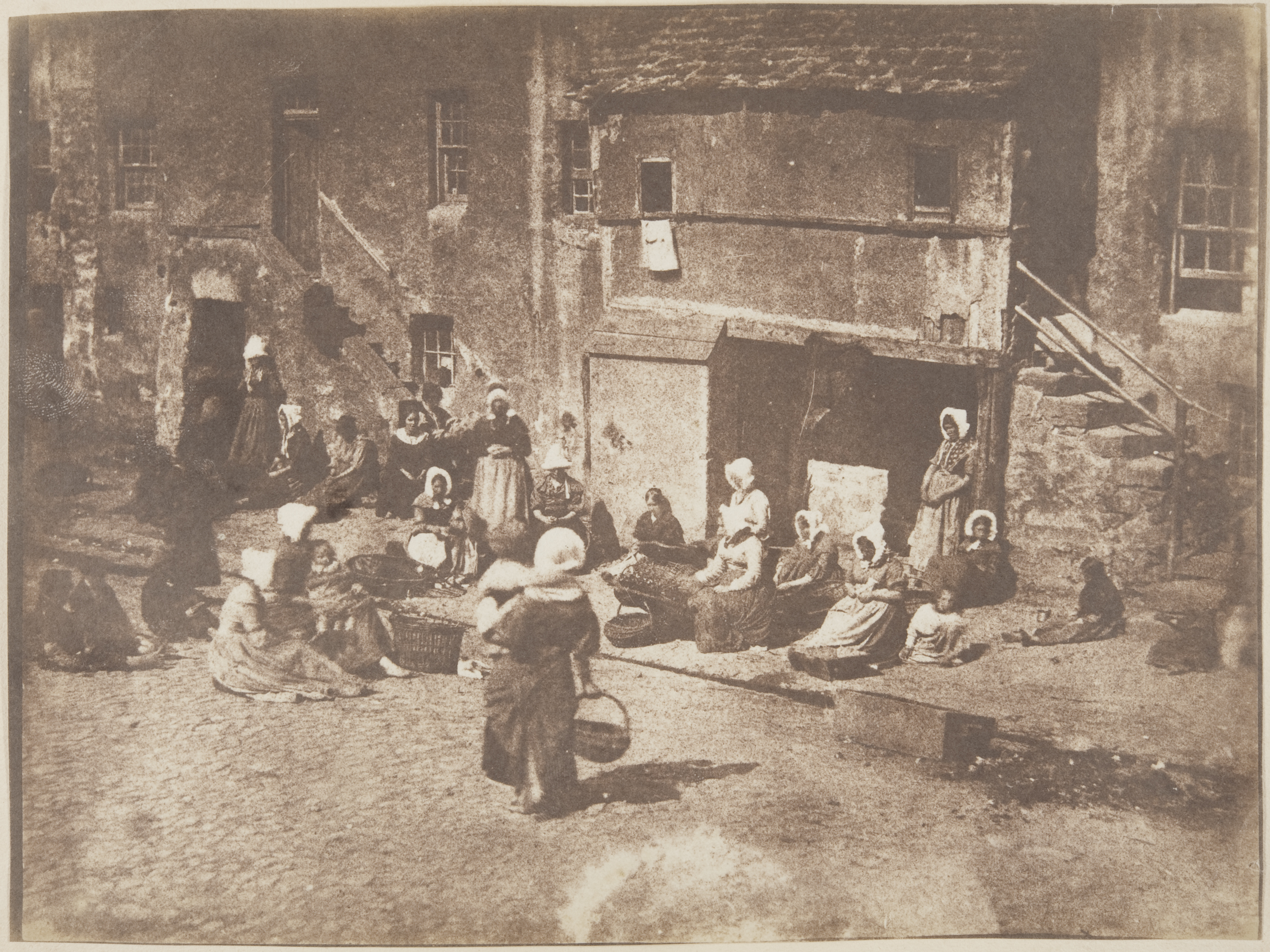 “Fisherwomen baiting lines, Fishergate, North Street, St Andrews” by Hill & Adamson, 1847 (St Andrews ALB-6-91)