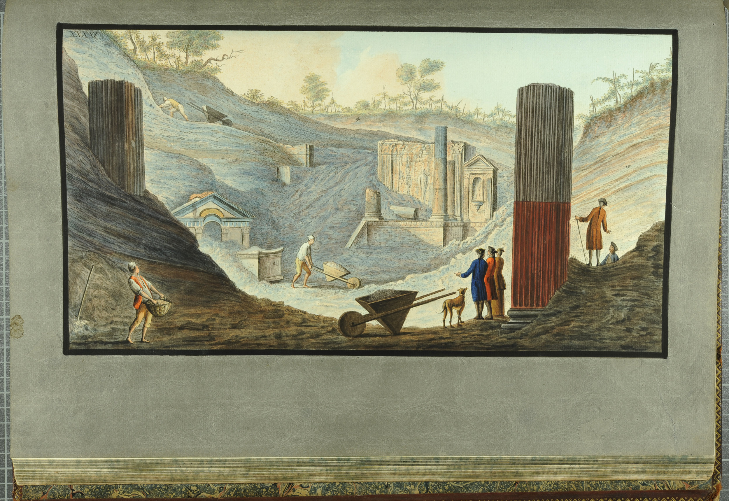 “View of the first discovery of the Temple of Isis at Pompeii.” From William Hamilton’s Campi Phlegraei (St Andrews rff QE523.V5H3 (SR))
