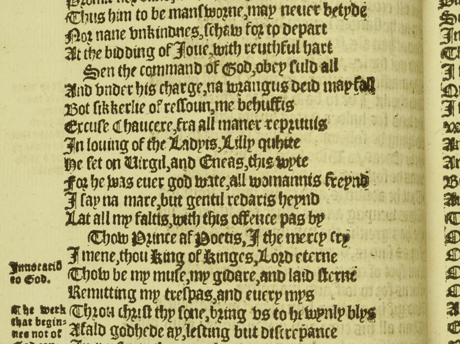 From the preface of Douglas's Eneados,