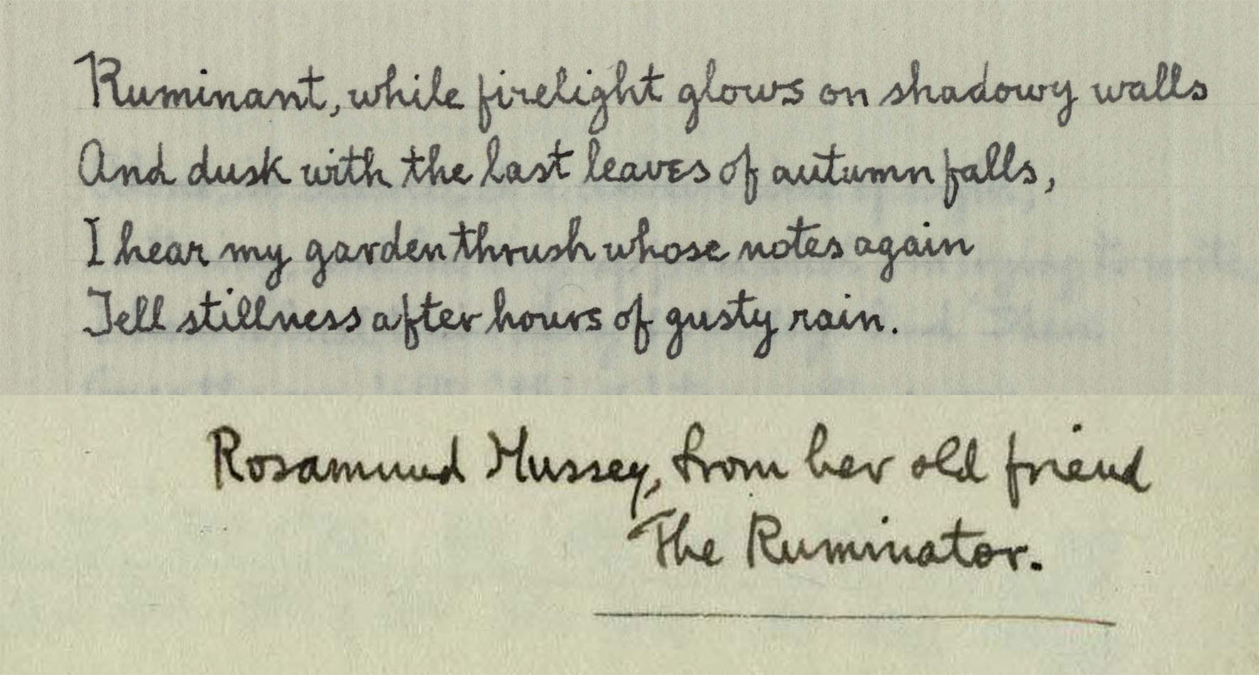 poem and inscription