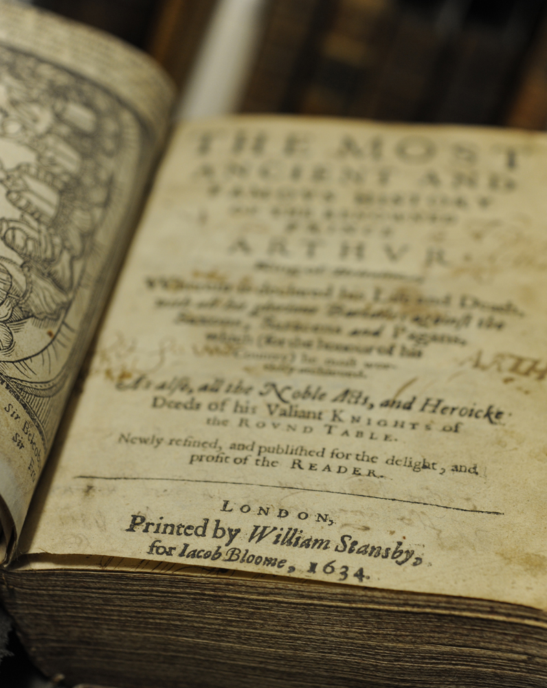 Detail of the imprint of the 1634 edition of Morte d'Arthur