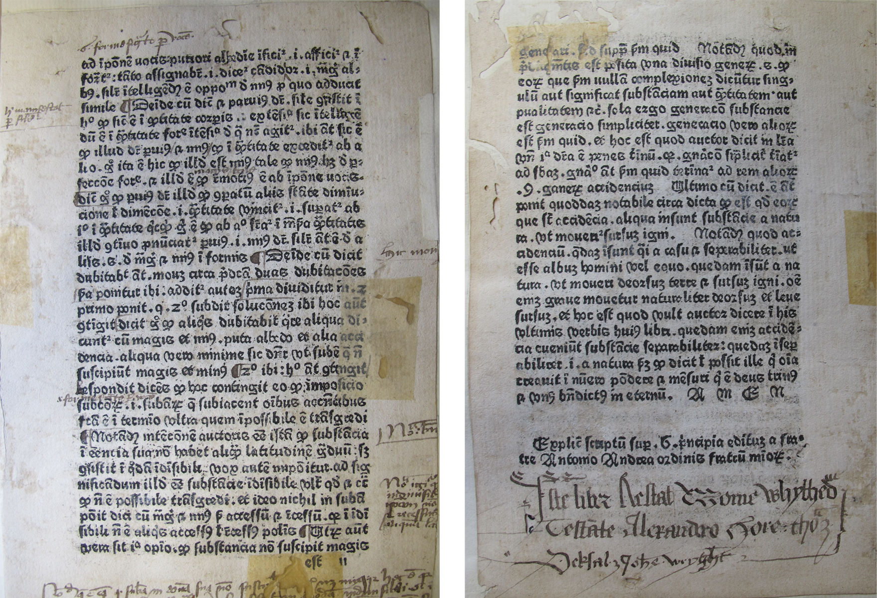 Leaves [est]2r and [est]7v from the Cambridge University Library copy. Image courtesy of Cambridge University Library.