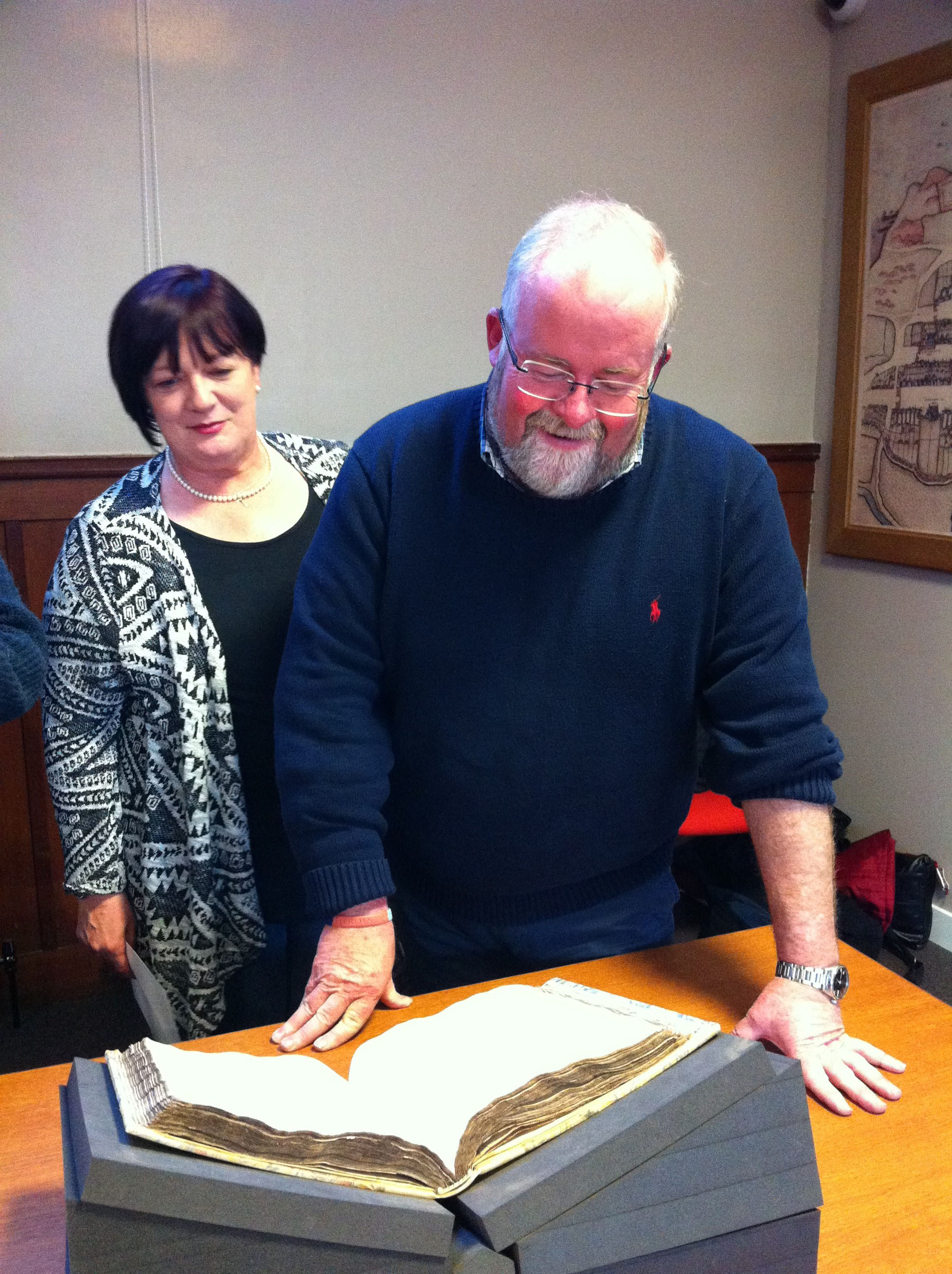 Stuart and Meg Minick, of Minick’s Artisan Butchers, with the Fleshers book