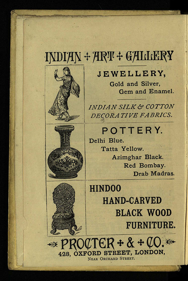 Procter & Co. Indian Art Gallery, in With Harp and Crown, Har PR4104.W58 1882