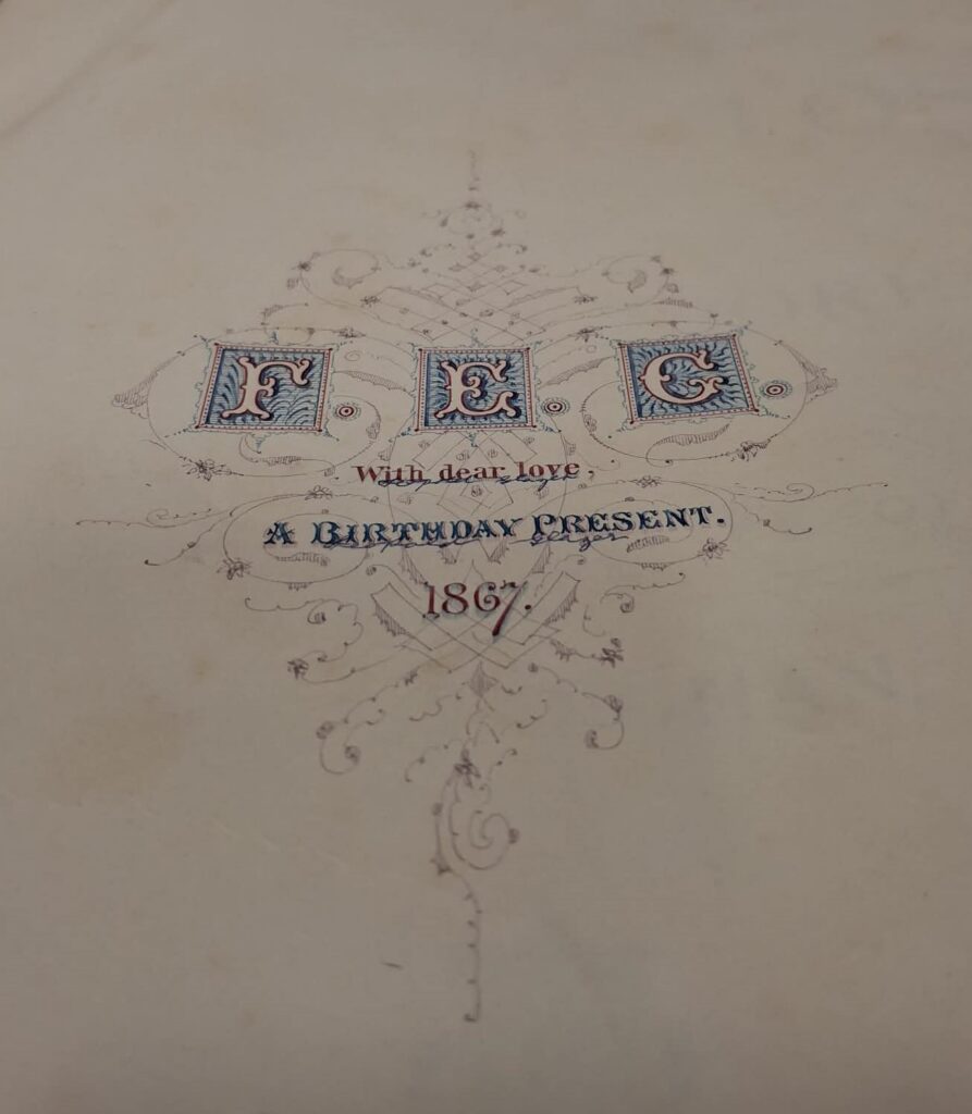 Image of decorated hand written text